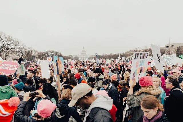 people, man, woman, protest, rally, equality, trump, feminist, empowerment, unite, protest, protest, protest, protest, protest, rally. Three audiences in one room: rebuilding civil rights speech context